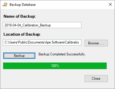 Successful Database Backup