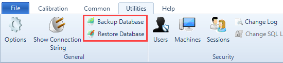 Calibration Control Backup Menu
