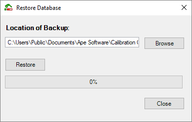 Restore Database Backup