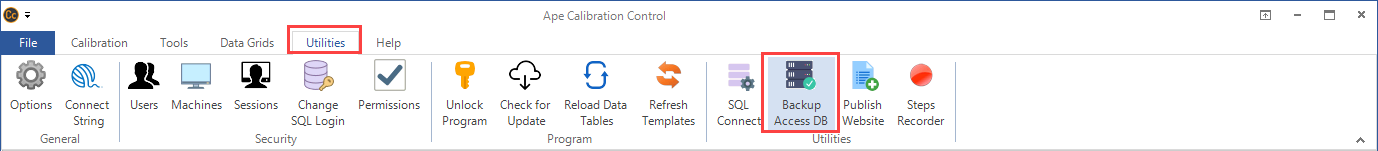 Backup MS Access Database Feature