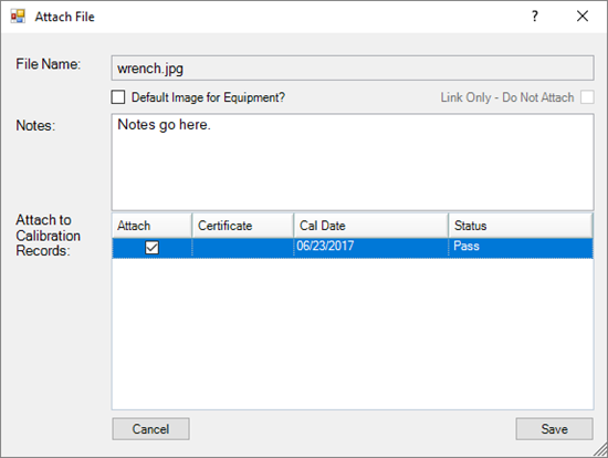Attach File Window