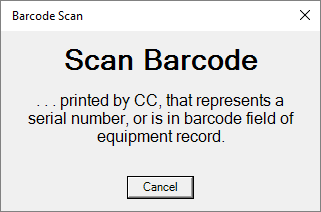 Barcode Scan Dialog