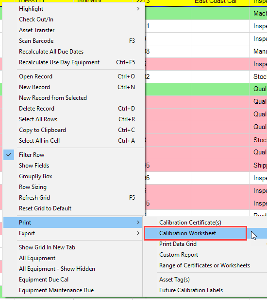 Context Menu