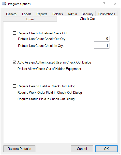 Options Use Count