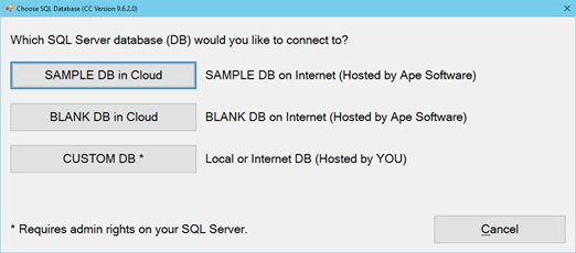 Choose SQL Database