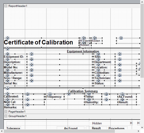 Drag Fields Report Designer