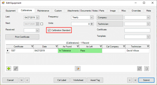 sample calibration procedure sample calibration procedure