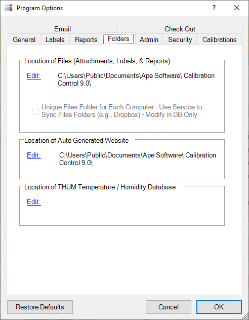 Folders Dialog