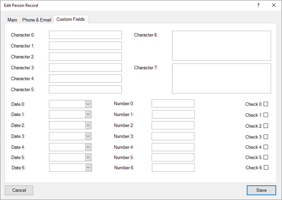 Custom Fields Blank