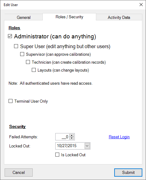Roles and Security