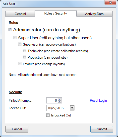 Roles / Security
