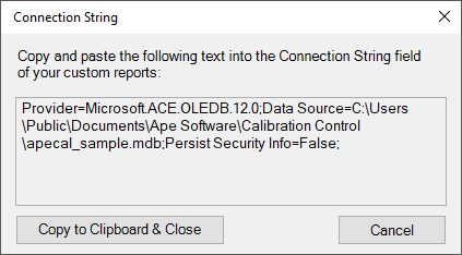 Show Connection String