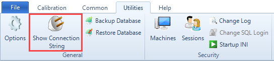 Show Connection String in Ribbon Menu