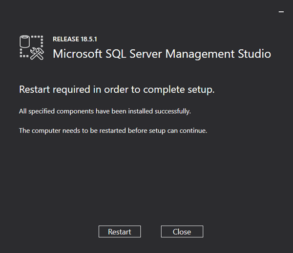 SSMS Restart