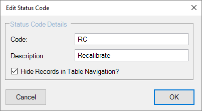 Edit Status Code